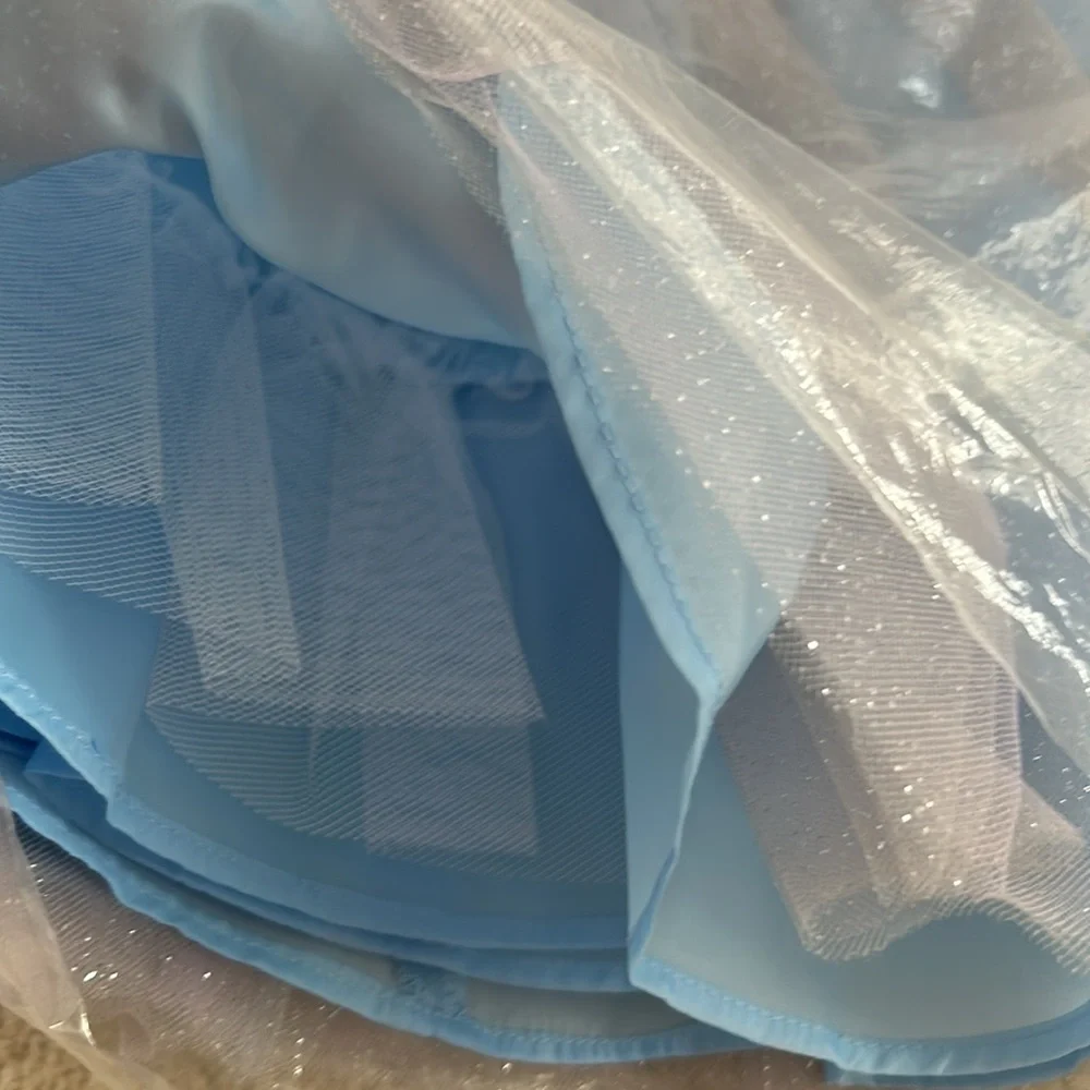 Girls 2T dress new nwt tulle lined crinoline dressy Cinderella look foil glitter